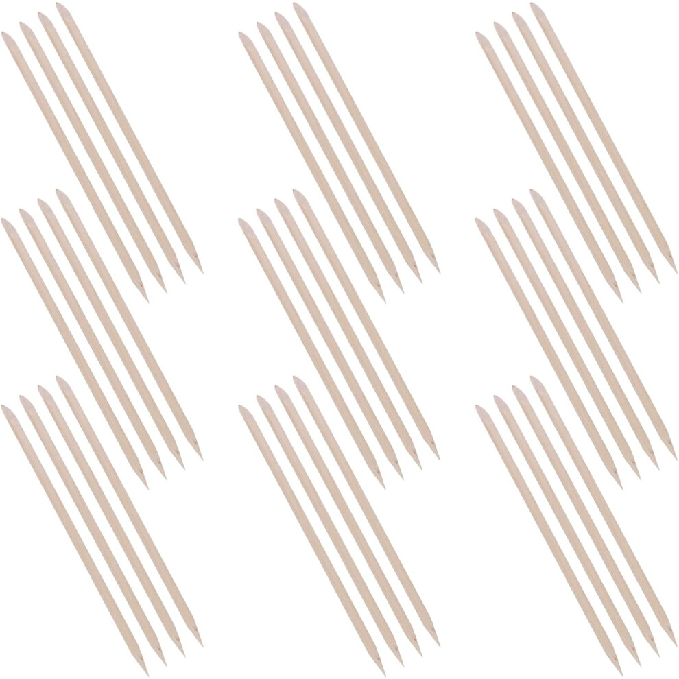 Hkhbjs 300Pcs Wooden Double-Ended Nail Pushers 15Cm Cuticle Remover Sticks Manicure Pedicure Nail Supplies