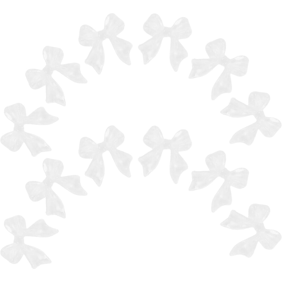 Hkhbjs White 300Pcs 3D Resin Bow Nail Charms For Manicure Cute Mini Bowknot Nail Art Stickers And Decorations