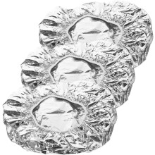Lot de 3 bonnets en aluminium de 28 cm, élastiques, pour soins capillaires profonds et coloration en salon.