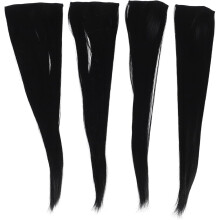 4er-Packung synthetische, glatte Haarverlängerungen für Damen, lange Haarteile mit Clips für Partys, Hochzeiten und Cosplay