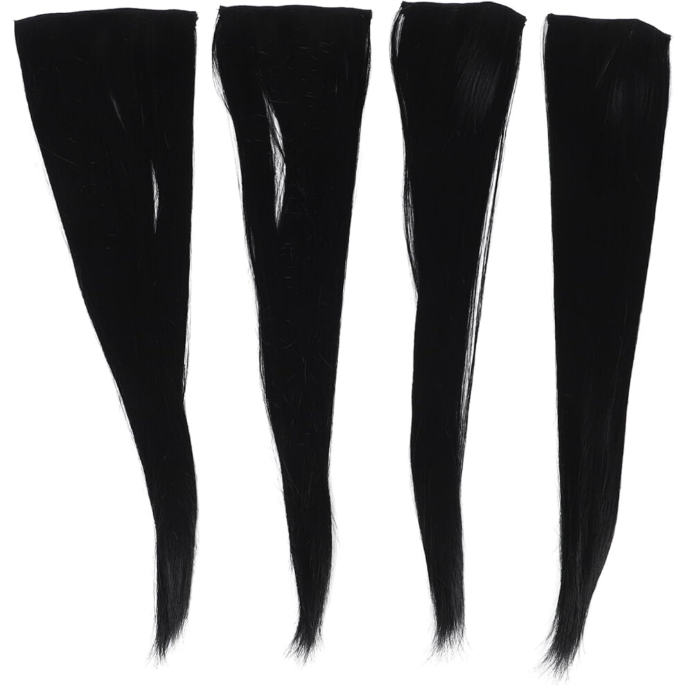 Hkhbjs 4Pcs Women Synthetic Straight Hair Extensions Wig Pieces Long Clip For Party Wedding Cosplay
