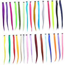 30 Stück Haarteile für Damen, Haarverlängerungen mit Clips, glattes Haar, künstliche Haarteile für festliche Anlässe