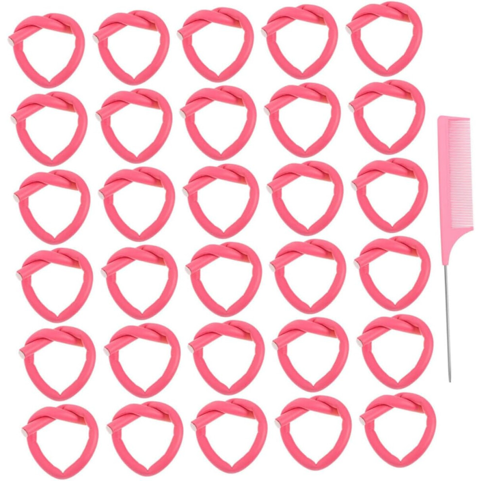 Hkhbjs Pink Hair Curler Comb Hair Roller For Women Styling Curlers Curling Rollers Bangs Styling