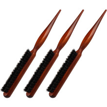3-teiliger Haarkamm mit Wildschweinborsten zum Toupieren, Glätten und für mehr Volumen – professioneller Stylingkamm für Damen