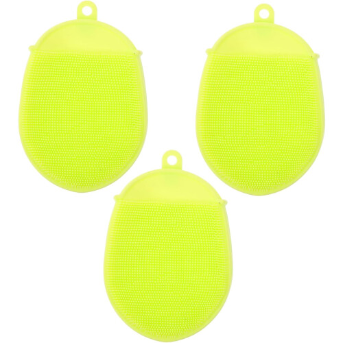 3-teiliges Set Silikon-Badebürsten für Duschhandschuhe