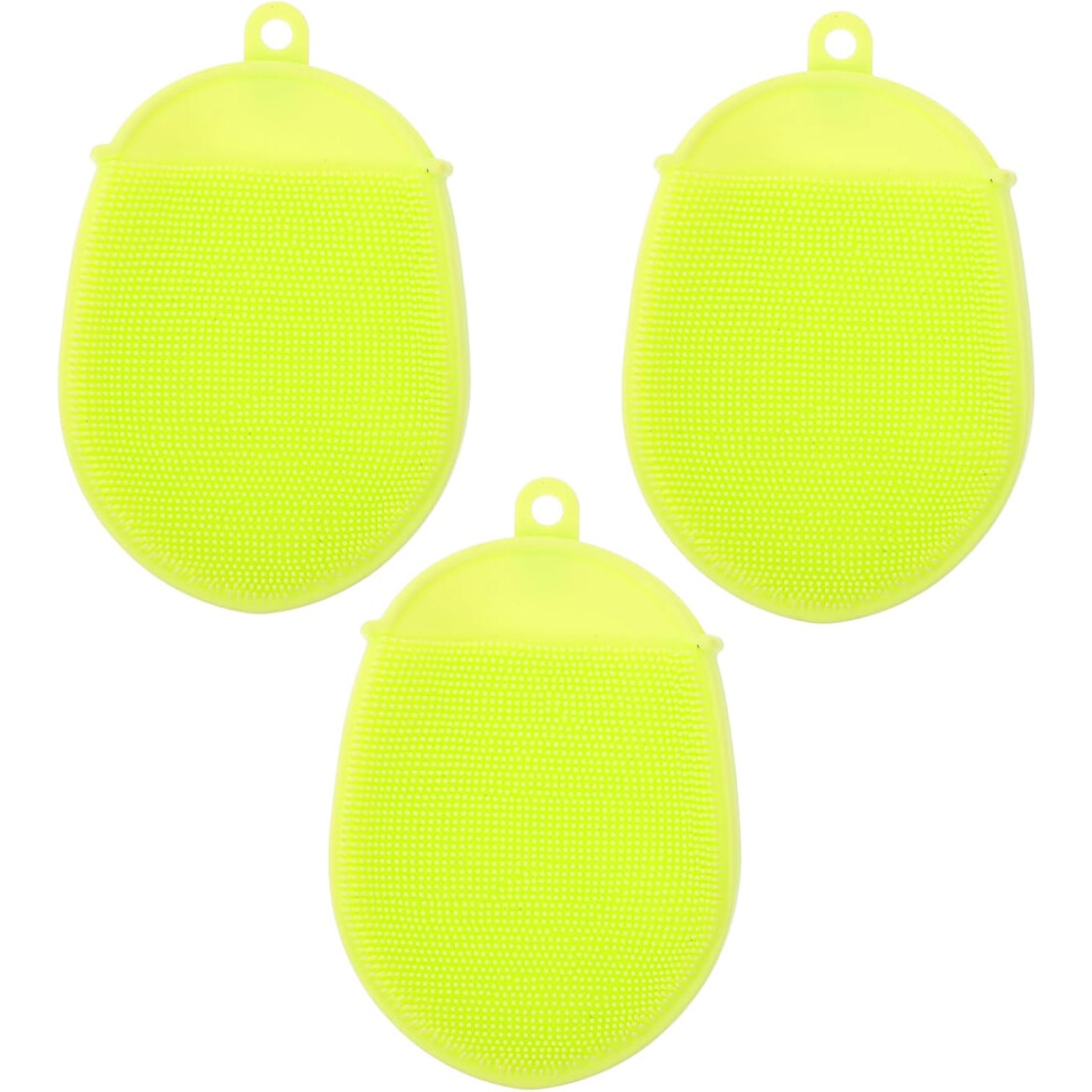 Hkhbjs 3Pcs Bath Massage Brush Silicone Shower Body Scrub Cleaning Scrubbers For Shower Glove