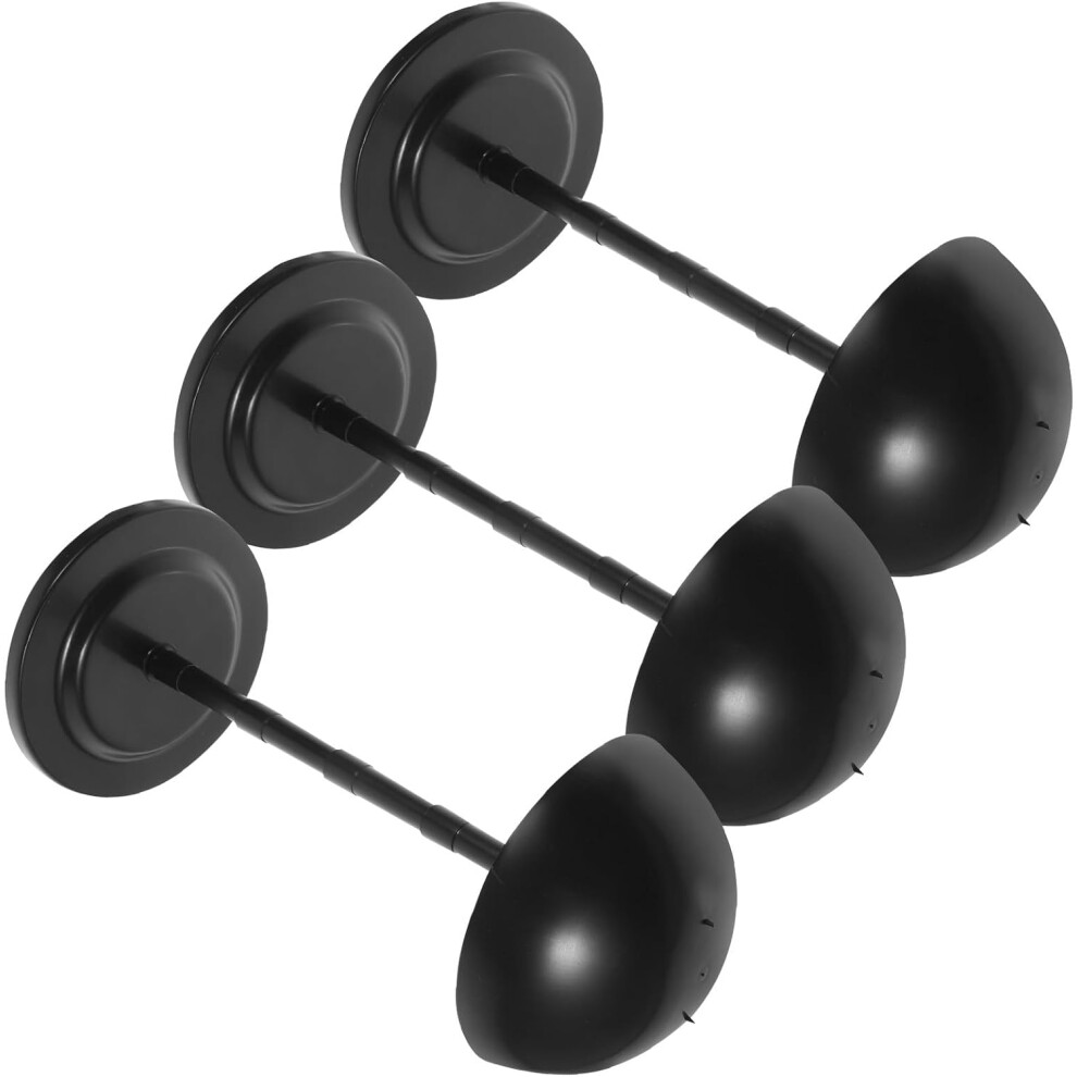 Hkhbjs Unisex Black Wig Holder Stand 3Pcs Detachable Rack For Short And Medium Wigs Air Drying Portable Design
