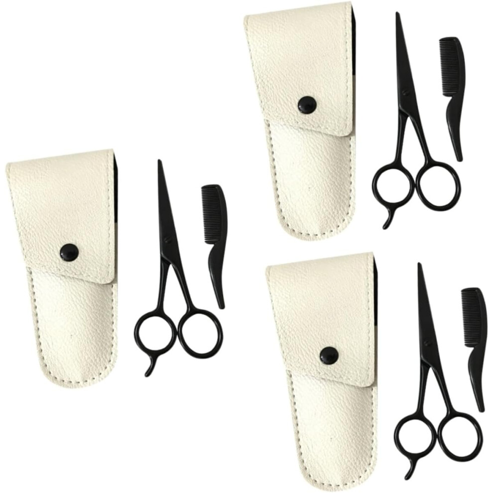 Hkhbjs 9Pcs Beard Grooming Kit Mustache Scissors Hair Scissors And Small Comb For Men Styling