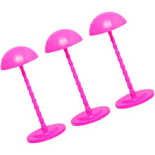 3pcs Portable Detachable Wig Stand Holder for Display and Drying Sturdy Wig Holder Rack for Hats and Headpieces Storage