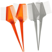 4-teiliges Haarfärbepinsel-Set, professionelles Haarfärbewerkzeug, silberfarben, für den Salon und den Heimgebrauch