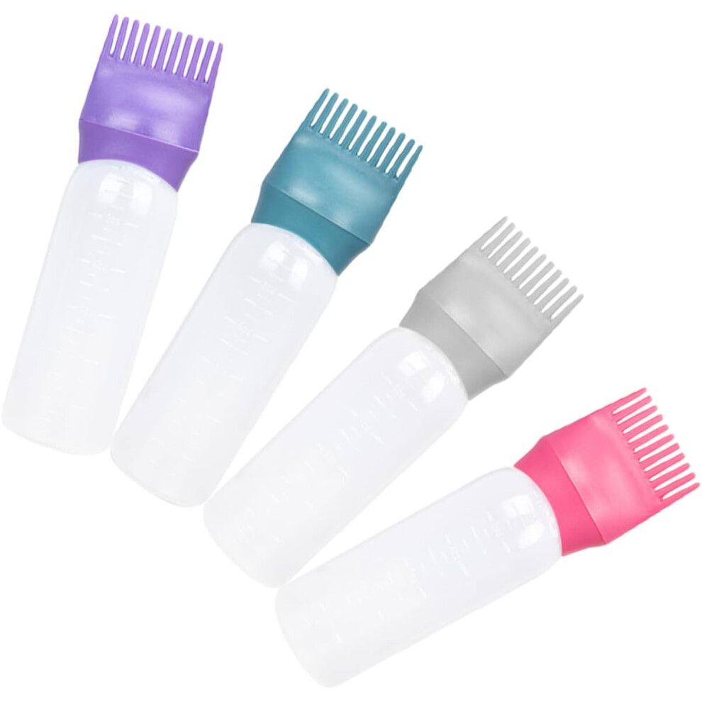 Hkhbjs 4Pcs Hair Dry Cleaning Bottle Comb Root Applicator Small Squeeze Bottle For Curly Hair Coloring