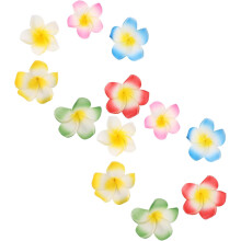 30 Stück Hawaiianische Plumeria-Blüten-Haarspangen aus EVA-Kunststoff, leichte tropische Haarspangen für Strandhochzeiten, Partys und Festivals