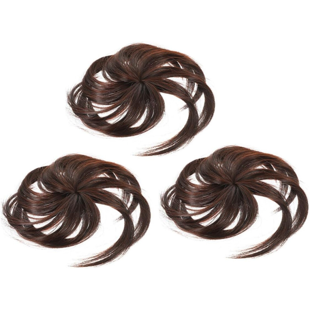 Hkhbjs Unisex Brown 3Pcs Hairpiece Toppers For Women Thinning Hair Lightweight Breathable Chemical Fiber Wiglets Hair Add Volume Hairpieces