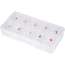3pcs Fake Nail Piece Case 10-grid Plastic Storage Box Organizing Nail Art Supplies Container for Home Daily Use