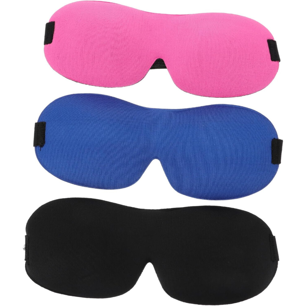 Hkhbjs Light 3Pcs Blackout Sleep Eye Masks Shading Sleeping Eye Covers For Travel For Airplane Hotel Bedroom Masks Random Color