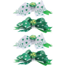4er-Pack Haarspangen mit Kleeblatt-Schleife, dekorative Accessoires für den St. Patrick's Day, irische Partys und süße Haaraccessoires