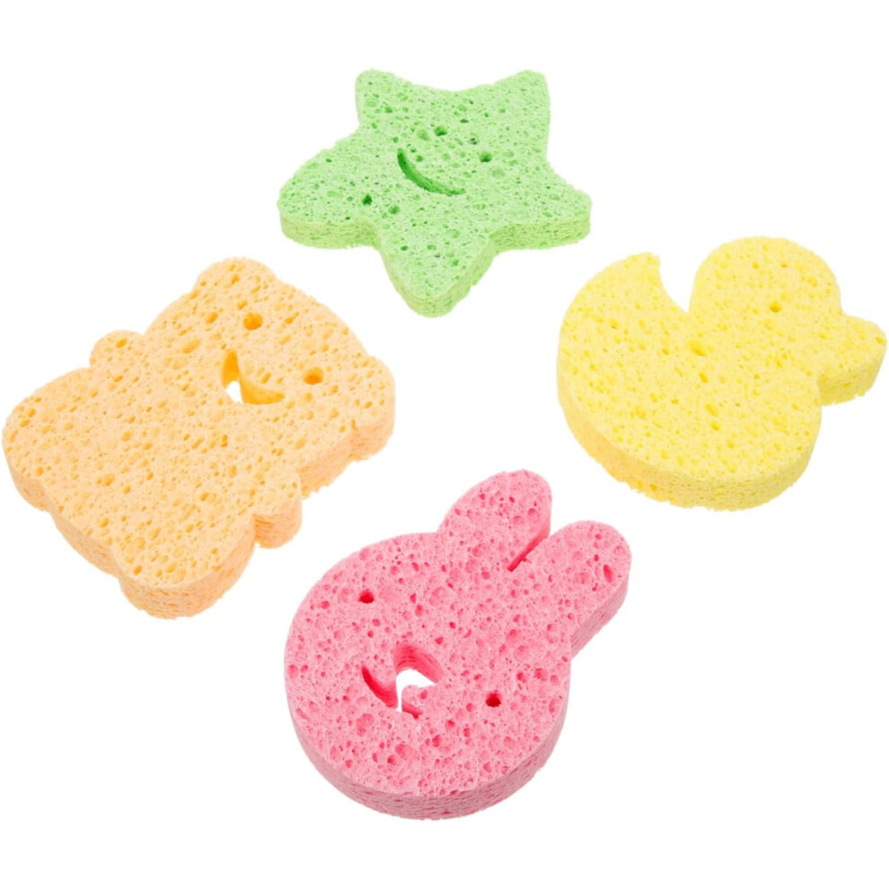 Hkhbjs 4Pcs Bath Sponge And Bath Towel For Boy Girl And Boy Girl Cartoon Design Shower Sponges For Bathing