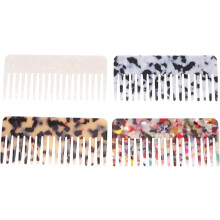 4er-Pack Glättungskamm mit breiten Zinken, Entwirrungsbürste für verschiedene Haartypen und -längen