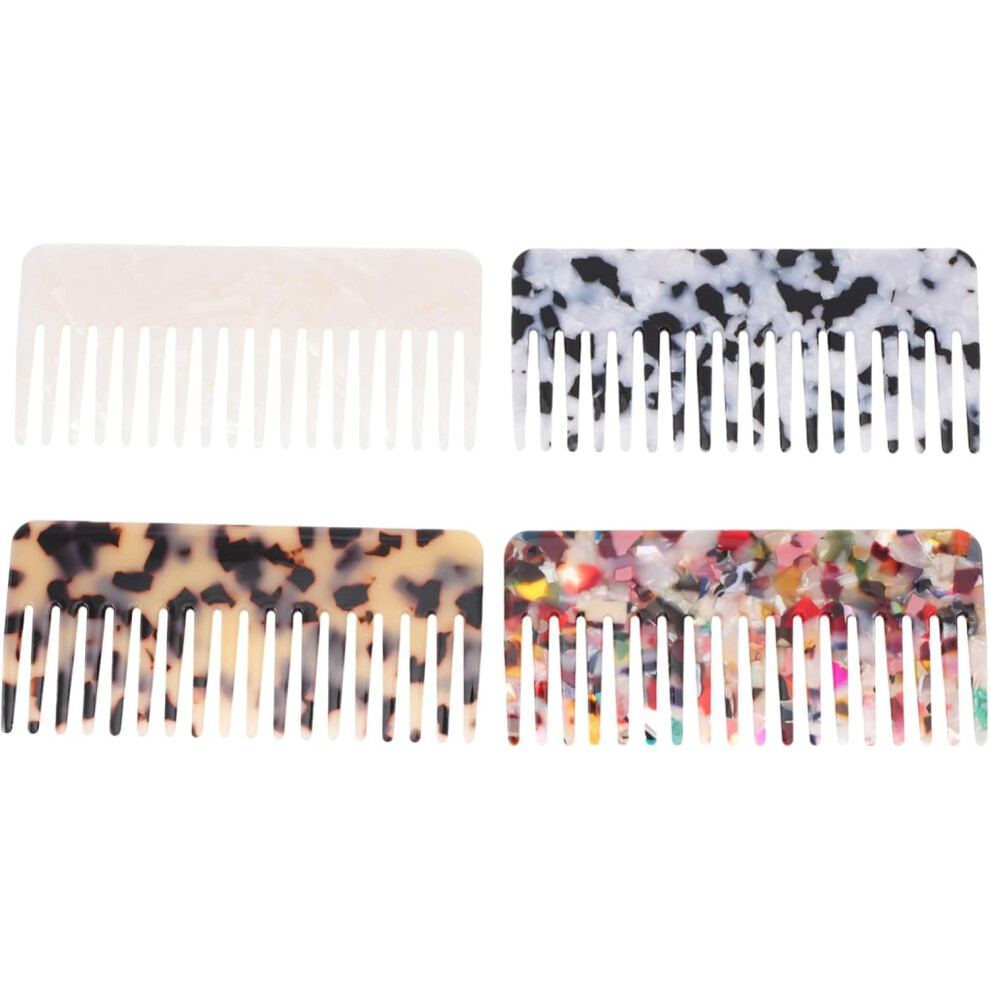 Hkhbjs 4Pcs Smoothing Hair Comb Wide Tooth Detangler Brush For Hair Types Lengths