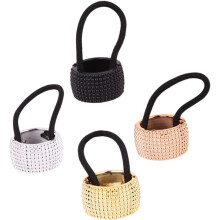 4 stk. hårholder mansjetter sirkel hårstrikker elastiske hestehaleholdere laget av plast og harpiks sparer tid styling for daglig bruk
