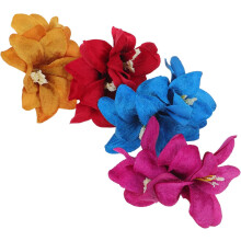 4 künstliche hawaiianische Haarspangen mit tropischen Blumen für Strandurlaub, Partys und Boho-Haarschmuck für Frauen und Mädchen