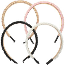 4er-Pack elegante Strass-Haarbänder, vielseitige dekorative Haarbänder für Damen und Mädchen