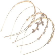 4er-Pack Strass-Haarbänder, breite Haarbänder für Damen, modische Braut-Haaraccessoires