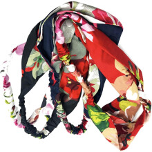 4er-Set einzigartige Haarbänder mit Knotendesign, elastische Haaraccessoires mit Blumenmuster, Vintage-Stil, aus Kaliko, für Mädchen