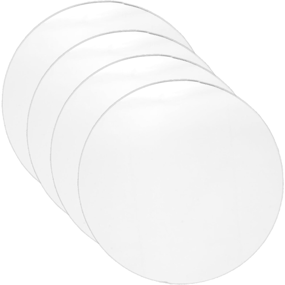 Hkhbjs 4Pcs Small Round Acrylic Makeup Mirror Replacement Sheets Lightweight Handheld Cosmetic Mirror Accessory For Portable Use