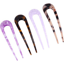 4er-Pack U-förmige Haarnadeln aus Acetat für Damen und Mädchen – Haarknotenhalter, Haaraccessoires in U-Form für stilvolles Styling