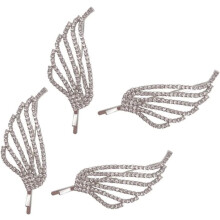 4er-Set elegante Haarspangen mit Strasssteinen und Diamantbesatz für Bräute