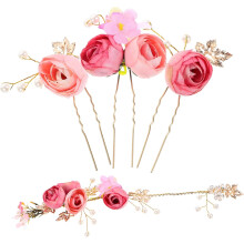 4er-Set Blumenhaarnadeln, U-förmige Haarnadeln, Haarspangen, Accessoires für die Hochzeit