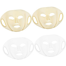 Wiederverwendbare Silikon-Gesichtsmaskenhüllen, 4er-Set, dehnbare, hochelastische Maskenhalter für Spa-Gesichtsbehandlungen