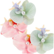 4er-Set böhmische Orchideen-Haarspangen, seitliche Blumenhaarnadeln für Damen, leichte tropische Blumenhaarspangen