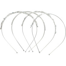 4er-Pack Strass-Haarreifen für die Hochzeitsfrisur, elegante, doppelreihige, funkelnde Braut-Haarreifen