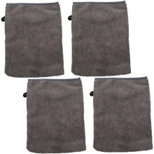 Makeup Remover Mitts 4pcs Gray Black Microfiber Facial Gloves Portable Comfortable Household Face Accessory