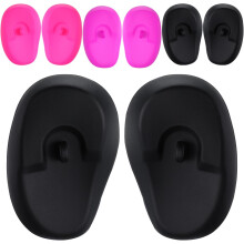 4 pares de orejeras para peluquería, fabricadas con silicona flexible. Herramientas de protección auditiva para peinados con calor.