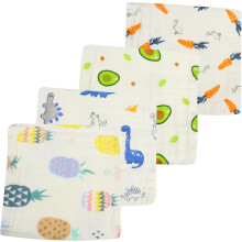 4pcs Baby Face Washcloths Cotton Towels for Newborns