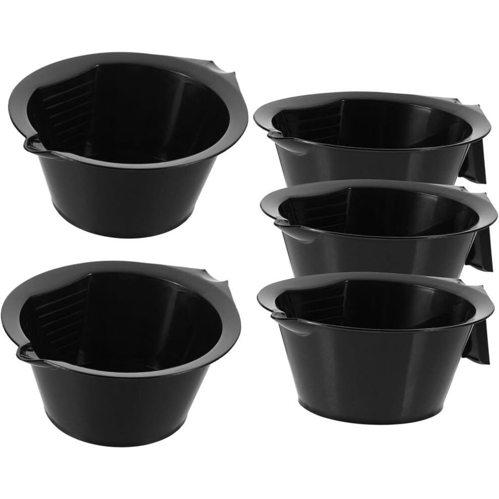Hkhbjs Black 5Pcs Baking Oil Bowl Salon Hair Coloring Bowl Mixing For Diy Hair Dye Use In Home And Salon