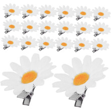 48 Stück Mini-Gänseblümchen-Haarspangen, künstliche kleine Blumenhaarspangen