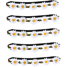5er-Packung Haarkränze mit hawaiianischem Sonnenblumen-Motiv im Boho-Stil für Strandpartys