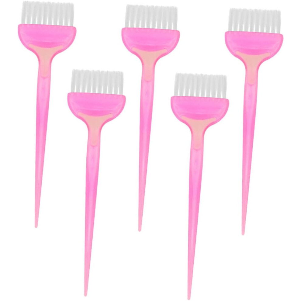 Hkhbjs Unisex Pink Hair Dye Applicator Brush 5Pcs Soft Bristle Hair Tinting Comb Set Barber Tool For Salon And Home