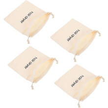4 Stück bestickte Haartrocknertaschen aus Canvas mit Kordelzug, Aufbewahrungsbeutel für Haartrocknerhalter, tragbare Aufbewahrungsorganizer