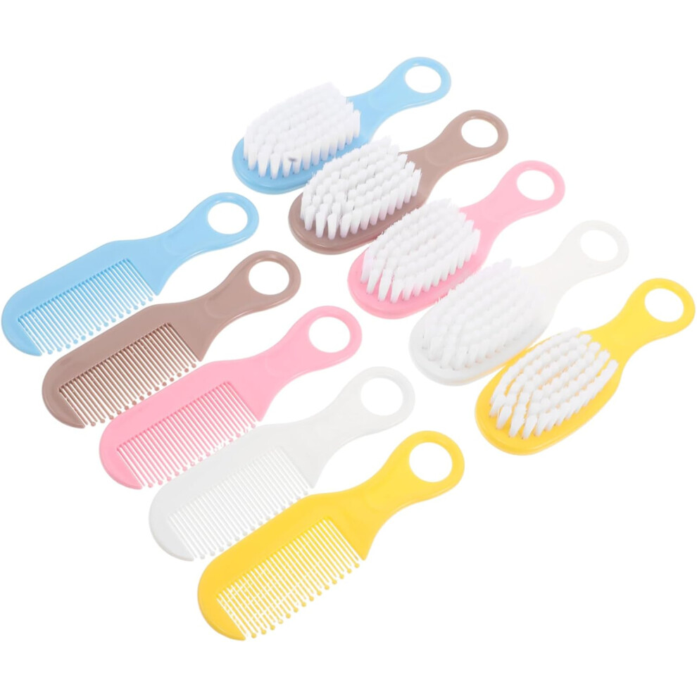 Hkhbjs 5Sets Care Set Soft Hairbrush Scalp Comb Cradle Cap Boy Girl Grooming Tool Massage Bath Brush