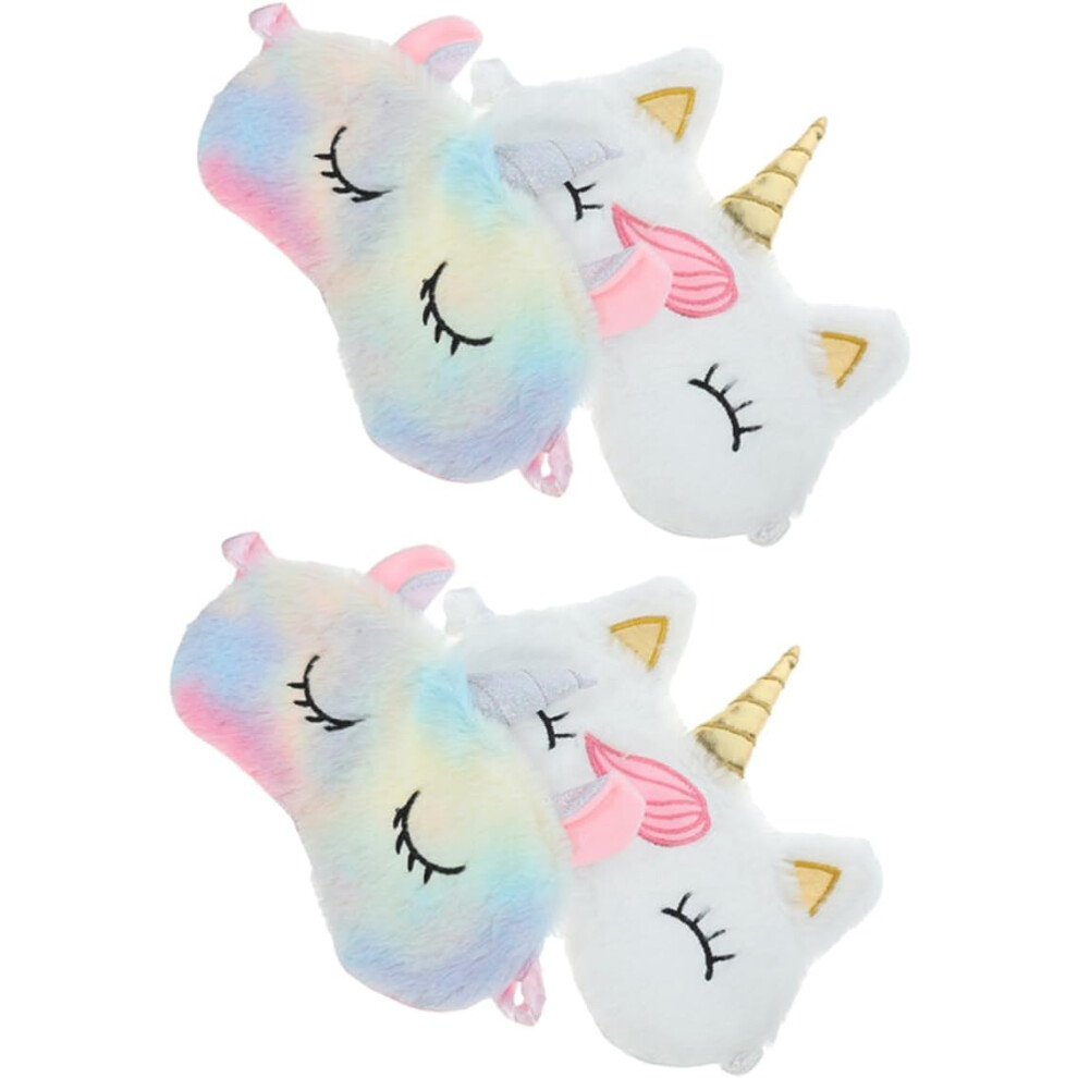 Hkhbjs Light 4Pcs Cute Unicorn Eye Patches For Sleeping Soft Blindfold Sleep Masks For Boys And Girls Animal Sleeping Eye Shades