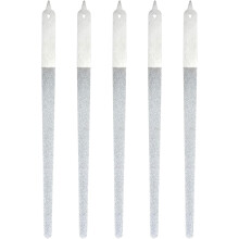 5-delige set metalen nagelvijlen van roestvrij staal, dubbelzijdig, voor manicure en verzorging van teennagels.