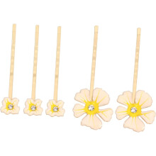 5-teiliges Set Strass-Haarnadeln mit Blumenmotiven – Haarschmuck für Damen und Mädchen