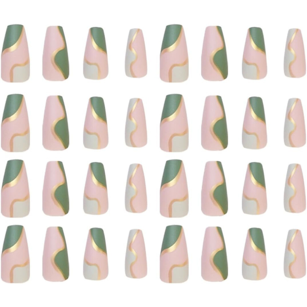 Hkhbjs 48Pcs Full Cover Press On Nails French Fake Nail Tips Detachable For Women Diy Salon Use