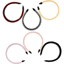 6er-Pack geflochtene Haarbänder, einfarbige Haarbänder für Damen, dekorative Party-Haarbänder, Haaraccessoires für besondere Anlässe