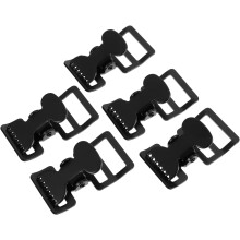 5 Stück schwarze, 2 mm dicke Gurtband-Klemmschnallen aus hochwertigem Eisen, Befestigungsclips